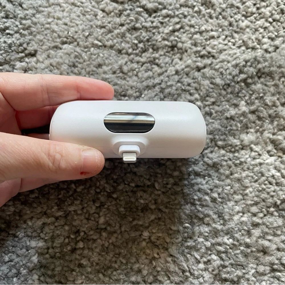 NWOT Small White Portable iPhone Power Bank
